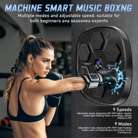 2025 Music Boxing Machine for Adults and Kids-Boxing Machine with 9 Speeds & Modes Training Machine with LED Electronic Wall Mounted for Home, Office, Gym