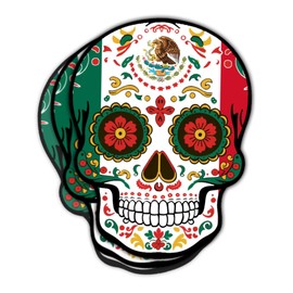 (3pcs) Mexican Skull Sticker for Car, Sticker De Mexico para Carro, Dia De Los Muertos Stickers - Vinyl Stickers 3'' for Laptop Water Bottle Phone Car Window Helmet