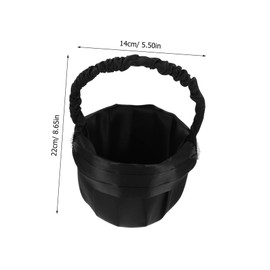 TOVINANNA Elegant Rhinestone Flower Girl Basket Durable Petals Container with Handle for Wedding Ceremony Anniversary and Special Events Lightweight Design