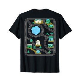 Play Mat On The Back Toy Car Street Back Massage T-Shirt