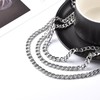 POATOW Stainless Steel 3.5mm 5mm 7mm Chain Necklace for Men,