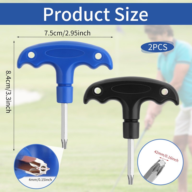 2 Pcs Golf Club Wrenches Tools Golf Torque Wrench Golf