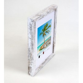 Wooden Picture Frame Plexi Lifestyle Photo Frame Collage Wall Decoration Poster HR25: Colour: Shabby White Format: 15 x 20 cm
