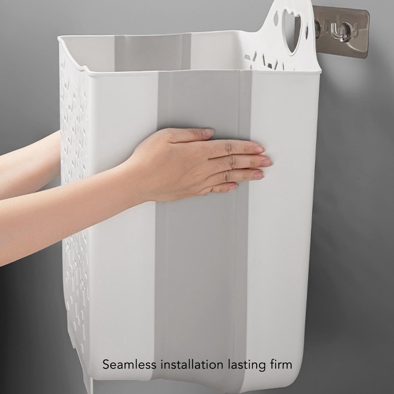 Collapsible Hanging Laundry Basket PP Wall Mounted Collapsible Laundry Hamper