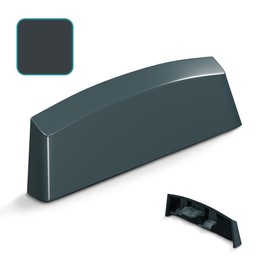 VOOXA Window Water Slot Caps 45 mm Anthracite Grey RAL7016 for Slot Milling of 29-33 x 4.6-5 mm, Pack of 25