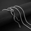 HZMAN Retro Snake Necklace for Men Women Stainless Steel Gothic