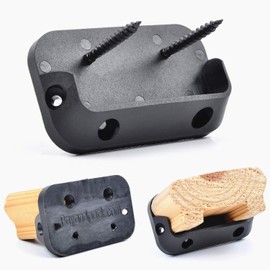 Myard PNP7785 Deck Horizontal Railing Connectors Brackets with Screws for 2x4 (Actual 1.5x3.25) Inches Pressure-Treated Wood Moulded Handrail (5 Pair, Black)