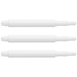 8 Flight Dart Shaft Shafts Regular Spin Shaft Lengths (Medium - 33 mm, White)