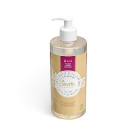 LA CORVETTE 3-in-1 Cleansing Bio, 16.9 fl oz (500 ml), Full Body Washable, Body Soap, Shampoo, Skin Friendly, BIO, Made in France