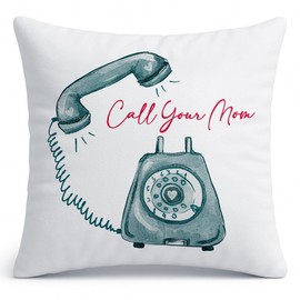Call Your Mom Throw Pillows Cover 18x18 Gifts for College Dorm Decor,Throw Pillow Covers for Girls Room Dorm Bedroom Decor,Funny Gifts for College Students,Graduation Gifts for Daughter Son-35