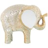 DRW Gold and White Ceramic Elephant Figurine 9 x 21