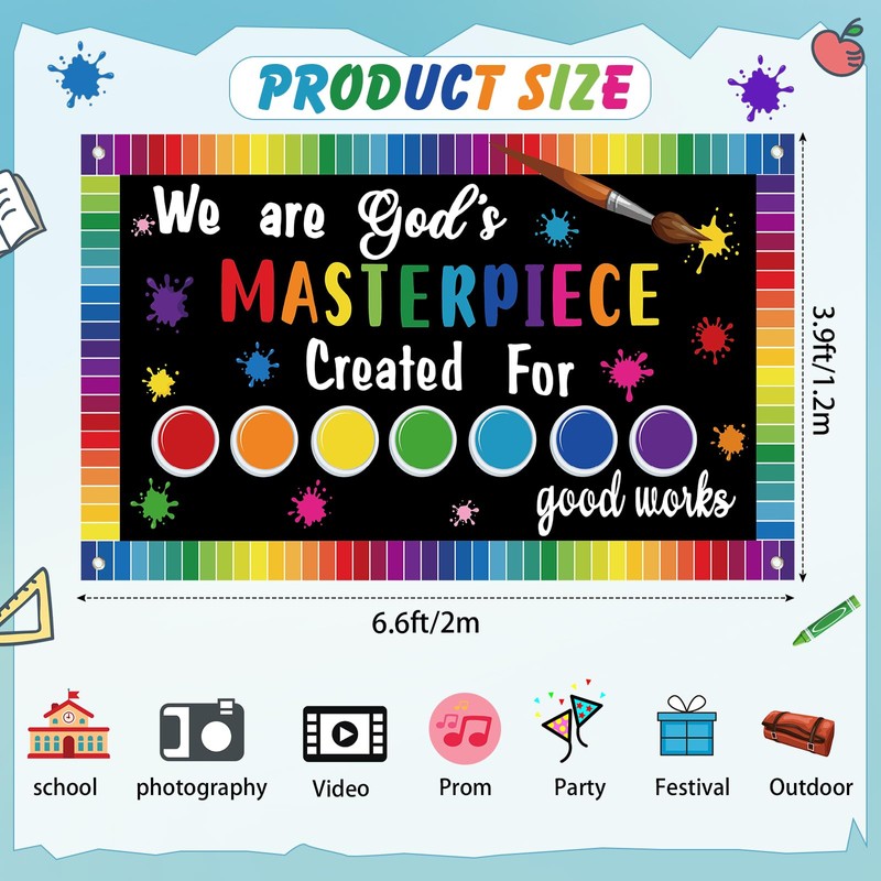 SmoothNovelty Classroom Welcome Bulletin Board Decoration We are God's Masterpiece