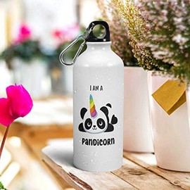 Morons I Am A Pandicorn Printed Panda Aluminium Sipper Bottle for Kids (600 ml, Multicolour)