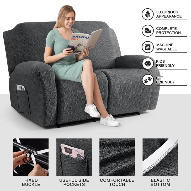 Timeles Extra Wide Recliner Loveseat Covers Oversized Reclining Couch Covers
