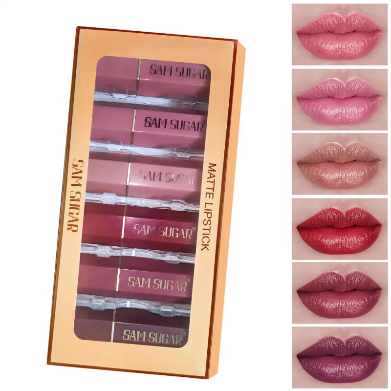 Set De Pintalabios Matte & Shimmer - Labios De Terciopelo