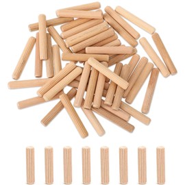 Pack of 500 Assorted Wooden Dowels, M6 Wooden Plugs Dowel Rods, Wooden Needles Tapered and Ribbed for Grooved Grooves, Crafts, DIY, Carpentry