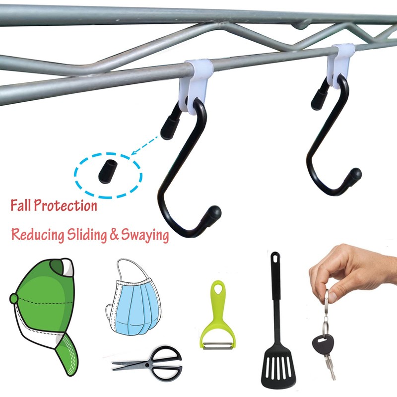 Crhexpva Anti Drop Wire Shelving S Hooks Metal Rack Hangers