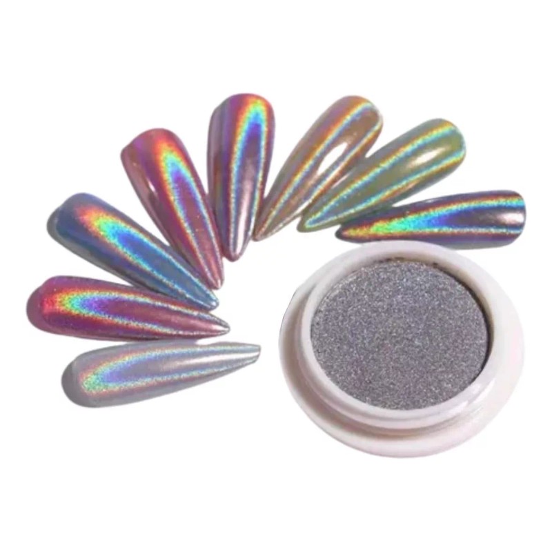 Modaland Polvo Efecto Láser Espejo Para Decoración Uñas(6 Piezas)
