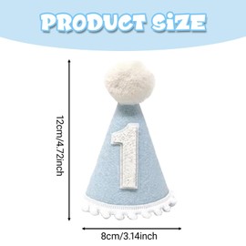 INBOLM 1st Birthday Hat,First Birthday Hat,Cozy Cone Lightweight and Adjustable For Baby's First Party, Photo Props and Celebrations