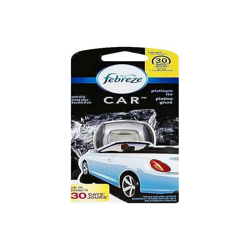 Febreze Platinum Ice Car Air Freshener Vent Clips - 1ct