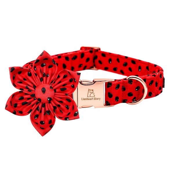 Lionheart glory Summer Dog Collar with Flower, Fruit Print Female
