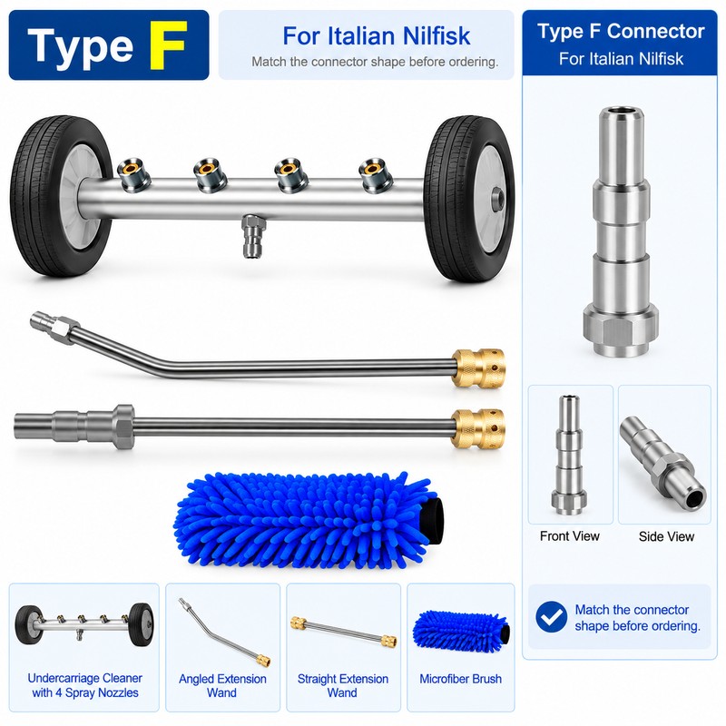 2-in-1 Undercarriage Pressure Washer Kit with Extension Wands – 4000