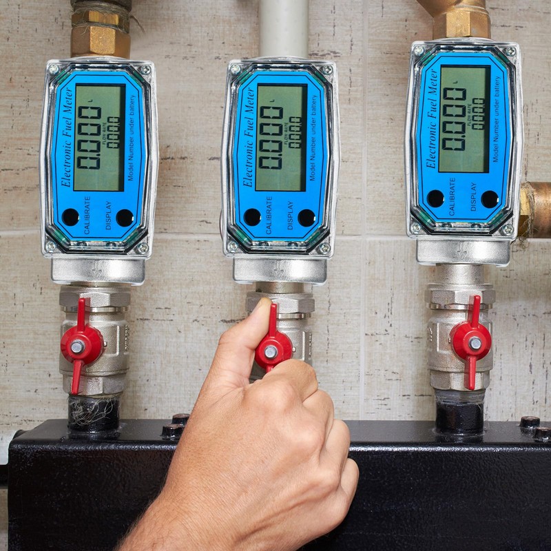 Xuhal 1 Piece Digital Turbine Flow Meter Electronic Gas Fuel