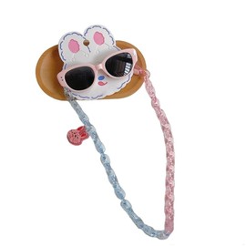 FEIFEI'S BOW Kids Sunglasses Girls, pink Girls Sunglasses Colourful with strap, Funky Party children Favor, for Kids Toddler UV400 Age 3-10 (Sunglasses Colourful with strap)