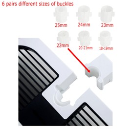 JZK Bathroom Shower Shelf, Shower Caddy Shower Rack Organiser Holder for Soap Shampoo Towel with Buckle and Shower Head Hook Suit 18mm-25mm Shower Rail