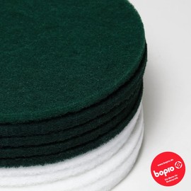 bopro Polishing Pad Set for (End) - Massaging Oils - Ideal for Polishing and Single Wheel Machines such as Floorboy XL300, Z12s, EEM13 (5 x Green, 5 x White Normal Pads, 2 x Sheep's Wool Pads)