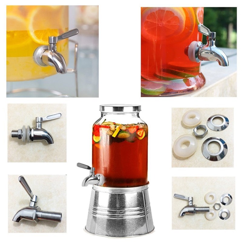 BTSKY™Stainless Steel Beverage Dispenser Replacement Spigot Fits 16mm（5/8 inch）Opening -