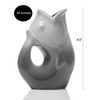 Gurgle Pot Ombre Grey Ceramic Beverage Jug 42 Ounce Gurgling