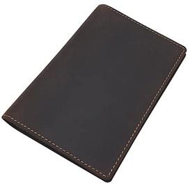myledershop Buffalo Full Leather ID Folder for Vehicle Registration, Severely Disabled ID, Gun Licence, Hunting Licence etc., Without motif, brown, Classic