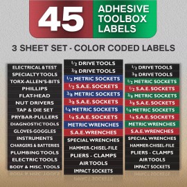 Steelabels Ultimate Economy Adhesive Toolbox Labels