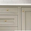 khtumeware 10 Pack 1-3/8 inch(35mm) Brushed Brass Cabinet Knobs Satin