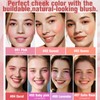 Matte Liquid Blush for Cheeks, High Pigment Buildable Cream Blush,