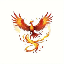 Phoenix Wings PVC Vinyl Car Decals Stickers Waterproof Self-Adhesive Decals for Cars, Laptops, Trucks, Motorcycles Wall Window Luggage Scratch Cover Door Decor Sticker