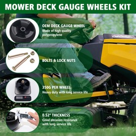 CheeMuii 6 Pack 734-04155 Mower Deck Wheels Kit 5 Inch Deck Gauge Wheel Replace for 734-04155 112-0677 72-025 210-275 938-3056 Deck Wheels with Bolts and Lock Nuts Kit