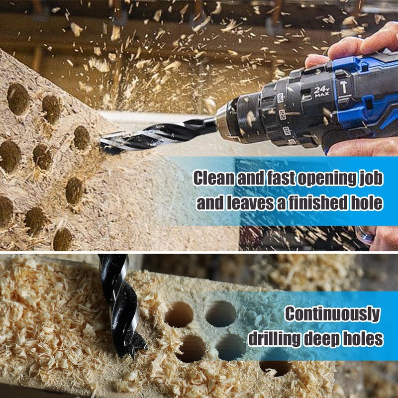 1/2" x 24" Auger Drill Bit for Wood, Hex Shank