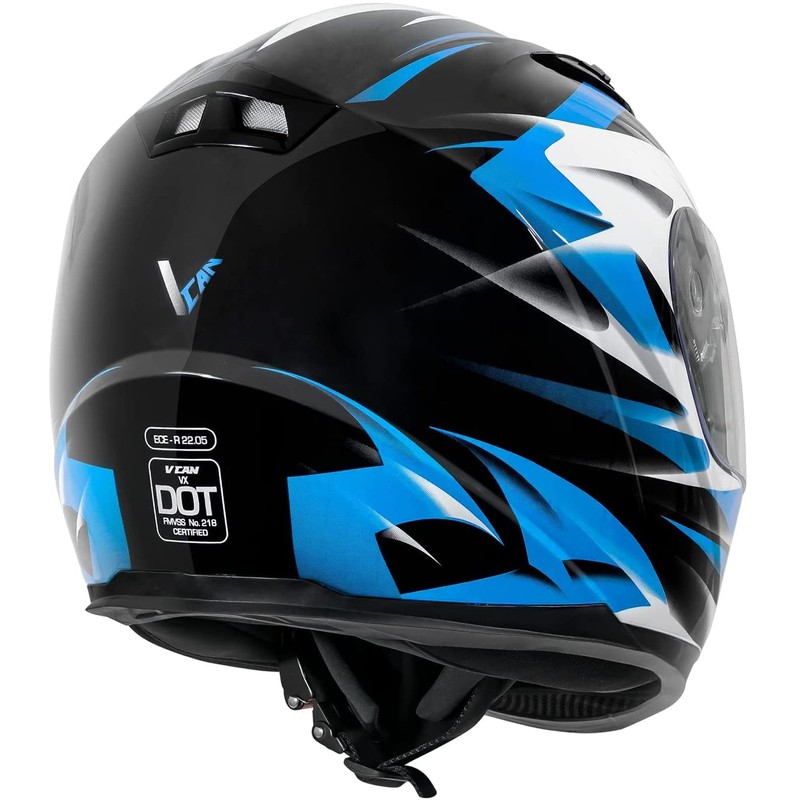 VCAN VX Lightweight Full Face Motorcycle Street Bike Helmet with