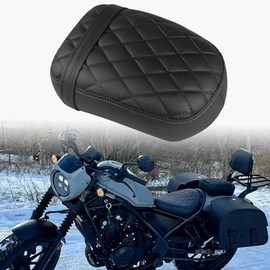 DREAMIZER Motorcycle Leather Pillion Situpad Rear Pillion Seat Cushion Compatible with Honda Rebel CMX 500 300 2017-2025