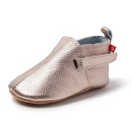Zutano Leather Baby Shoes for Boys and Girls, Rose Gold, 6M