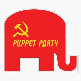 Republican Russian Puppet Party Sticker Vinyl Decal Bumper Sticker 5"