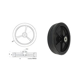 Zabi Wheels for Mähmaschinen Mower Wheels for Rasenmäher Diameter: 200 mm Ball Bearings