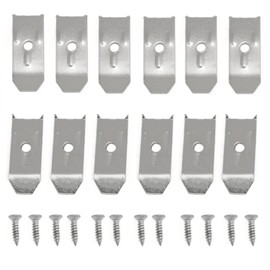 yukata Table Leaf Leveler Furniture Hardware Horizontal Buckle Tables Fastener Cabinet Hardware Cabinet Dining Table Expansion Hardware Silver with Screws 12PCS (Nickel)