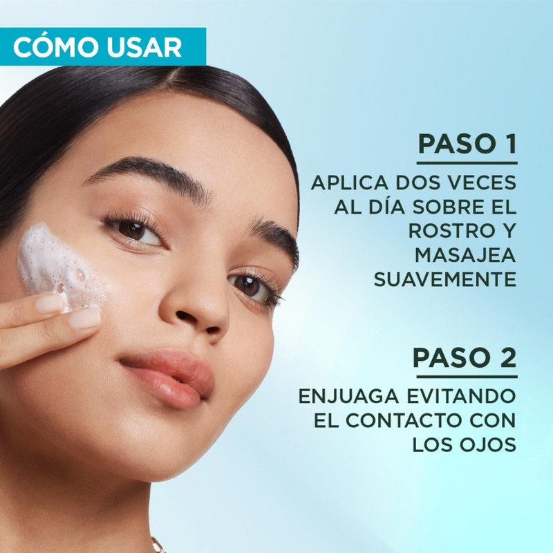Garnier Express Aclara Gel Limpiador Facial Ácido Salicílico 2%, 200ml