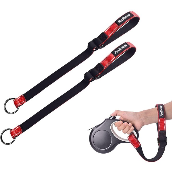 PetBonus 2 Packs Short Dog Leash, Safety Wrist Strap for