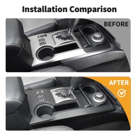 Voodonala for 4Runner Gear Shift Shifter Transmission Gearstick Selector Lever Panel Trim for 2010-2023 Toyota 4runner Interior Accessories, 1pc Matt Black