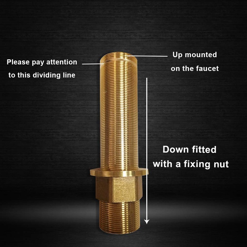 Faucet Fittings Nipple Locknut Kit Extension Threaded Pipe Longer Mounting