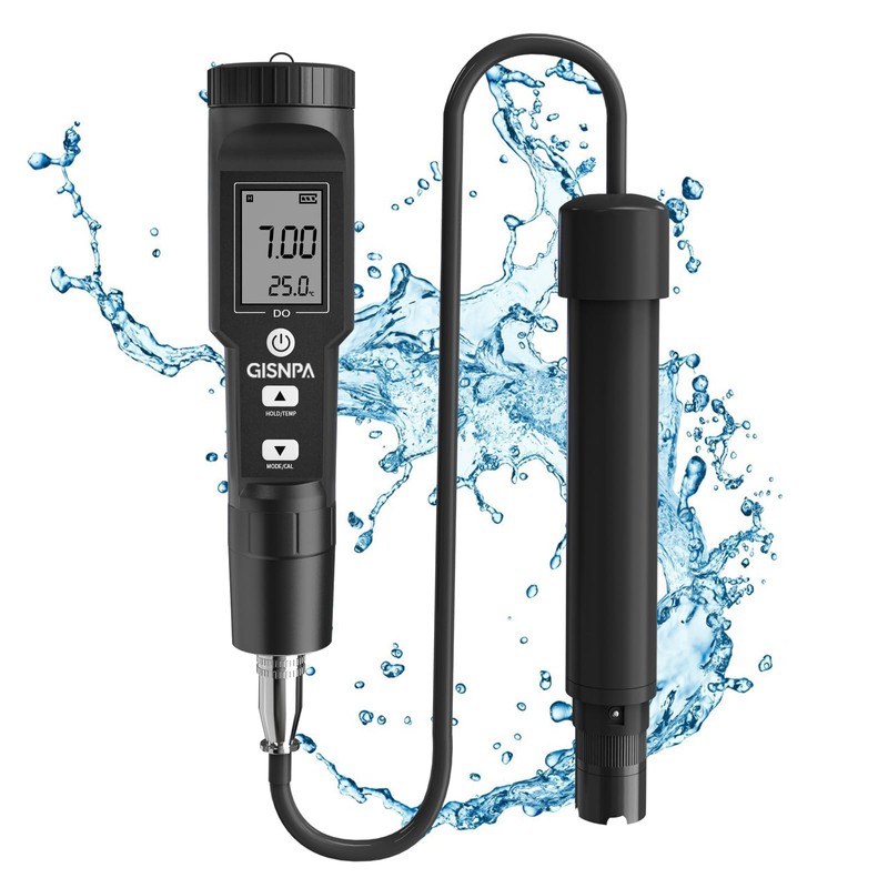 GISNPA Dissolved Oxygen Meter with ATC, 0-40.00 mg/L Measurement Range,